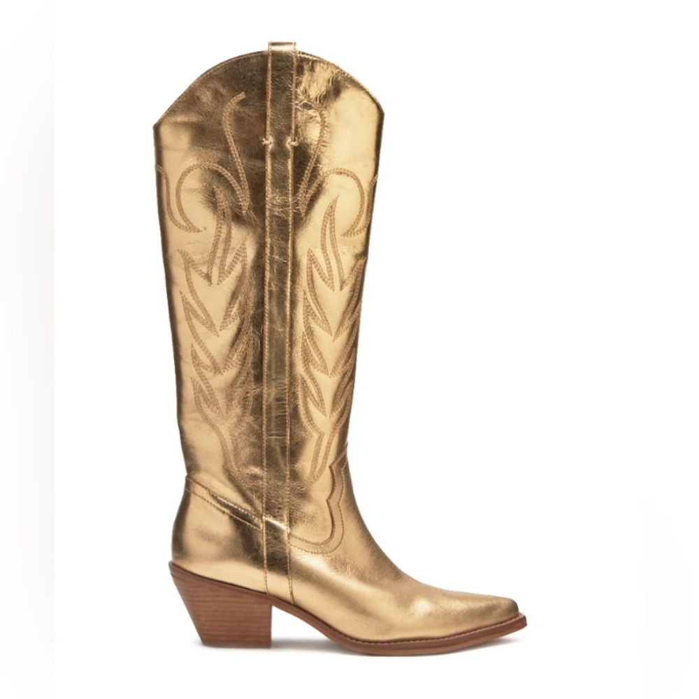 Matisse Metallic Gold Western Heeled Boots